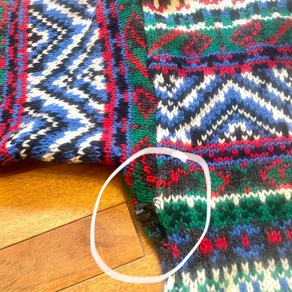 Vintage 1980’s Robert Stock Mens Shetland 100% Wool Ski Sweater, XL - Picture 6 of 8